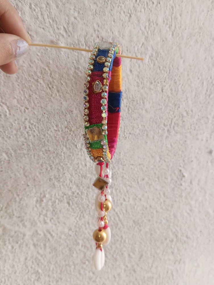 Colorful Bangle with Charms