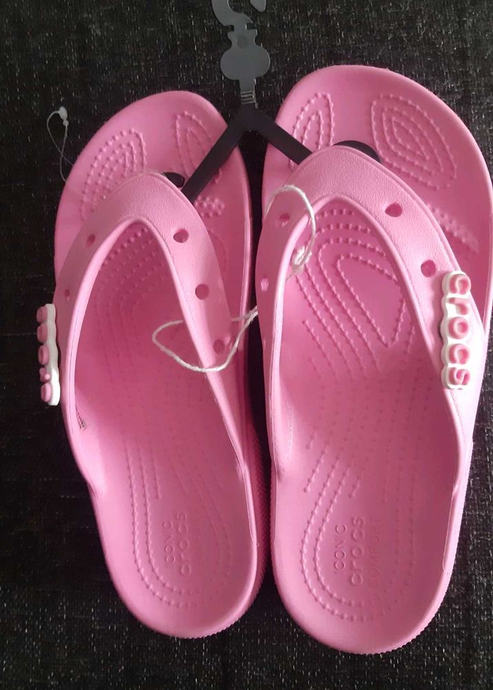 Pink Crocs Flip Flops