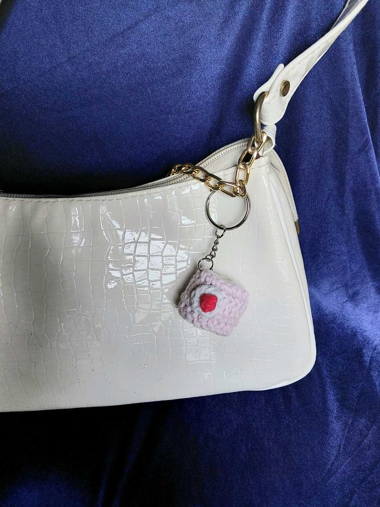 Cute Cake Roll bag charm and Keychain