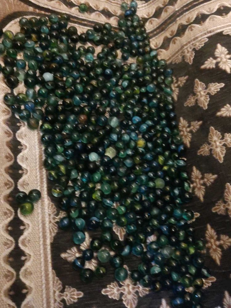 Blue Green Agate Beads
