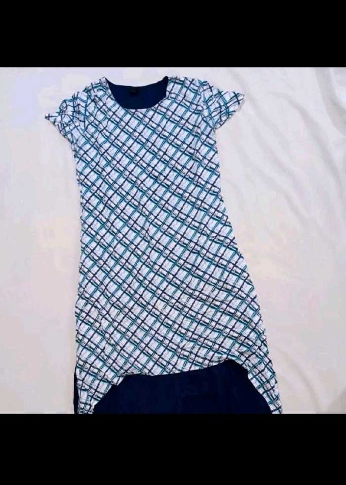 Geometric Print Hi-Lo Dress
