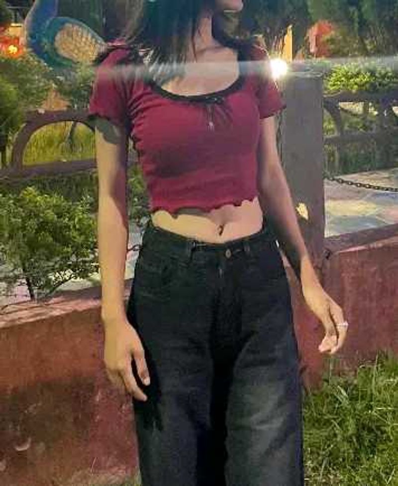 Red Crop Top with Bow