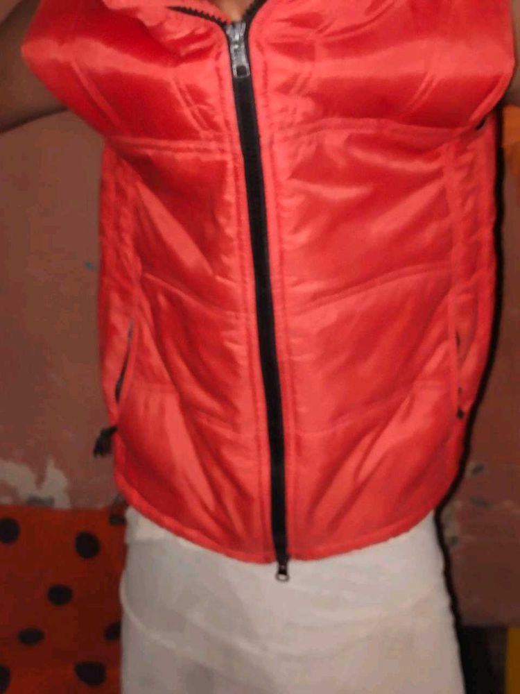 Red Sleeveless Jacket