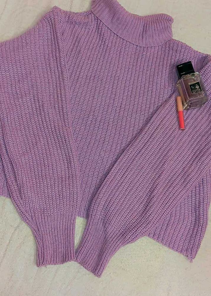oversized Lavender Knit Turtleneck🌷