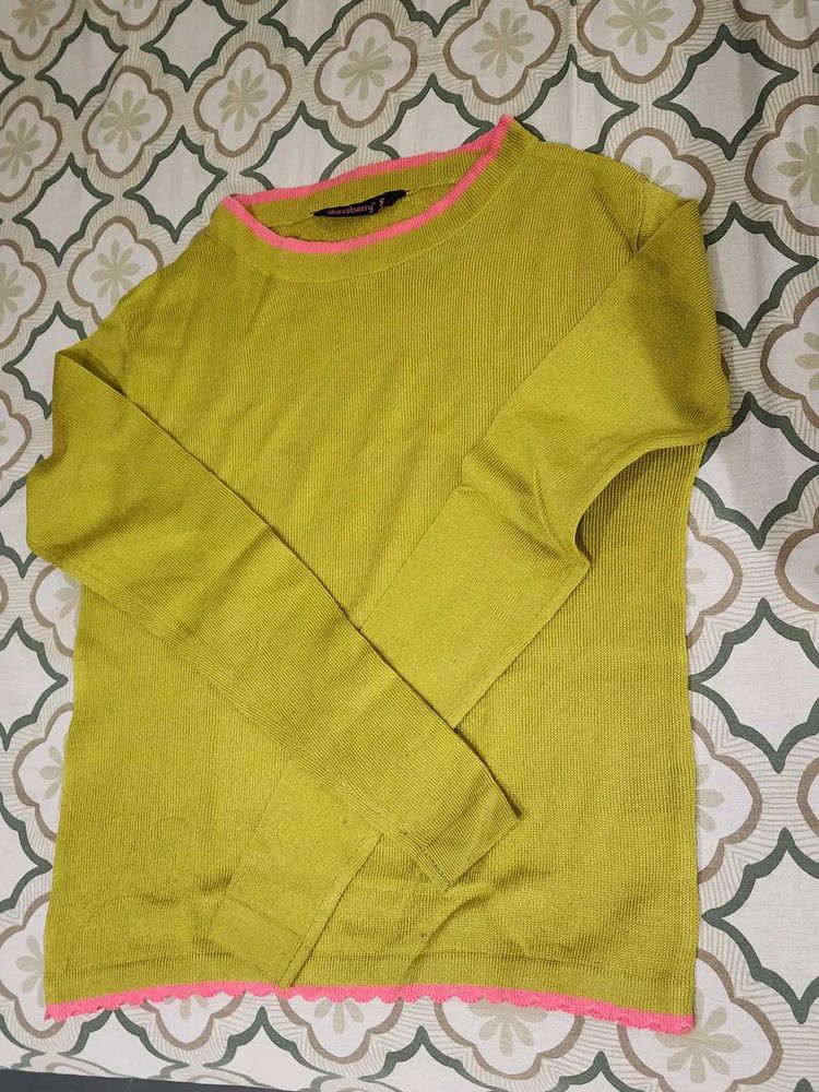 Olive Green Knit Sweater