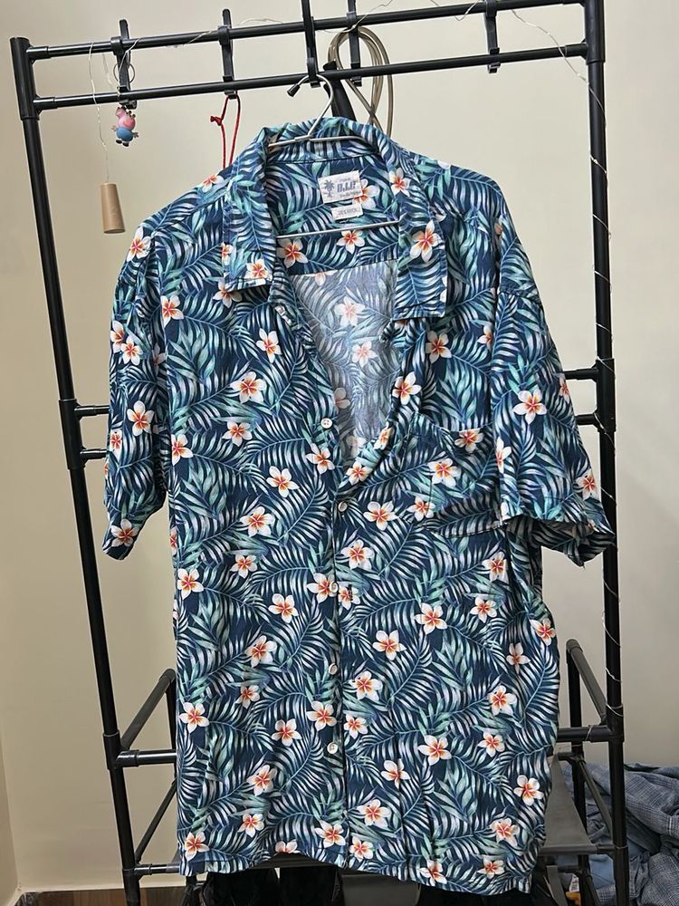 Blue Tropical Goa Shirt for Men