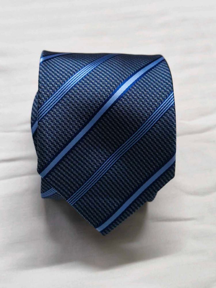Kingfisher Men Blue Striped Tie