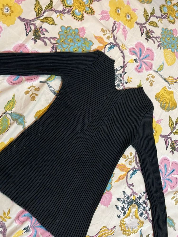 Black Knit Top