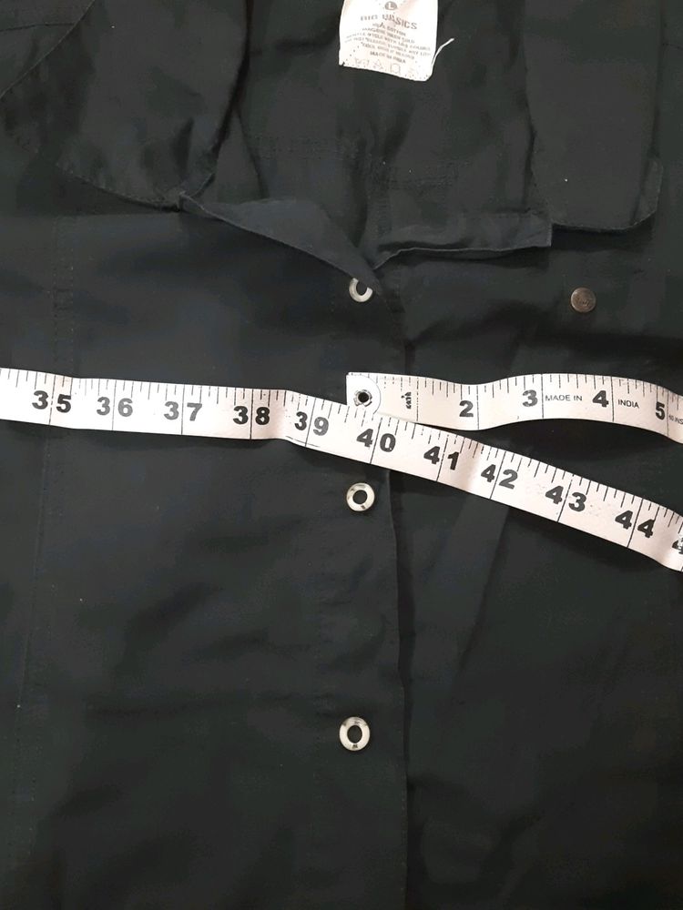 Beautiful Black Clrd Pure Cotton Tunic Style Top