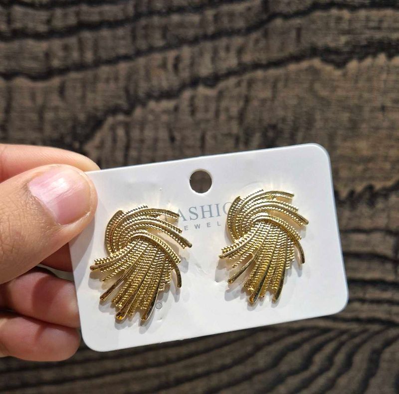 Assymetric Shape Korean Earrings