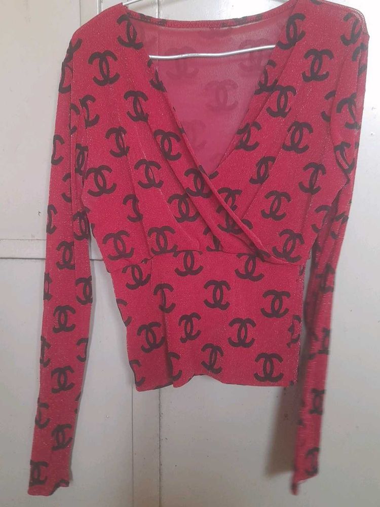 Christmas Perfect Red Designer Top
