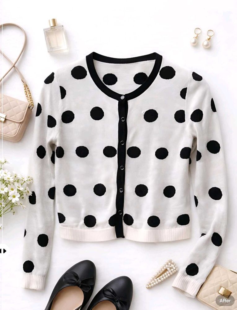 New With Tag Pinterest Dotted Knit Sweater
