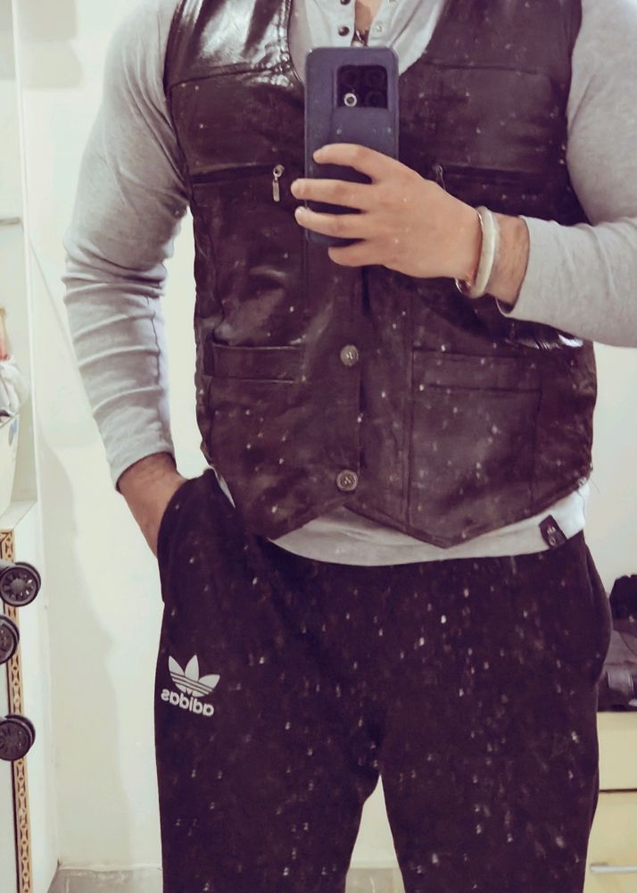 Half Sleeve Leather/Biker Jacket