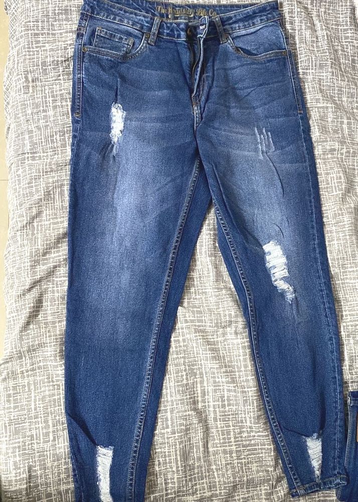Distressed Denim Jeans