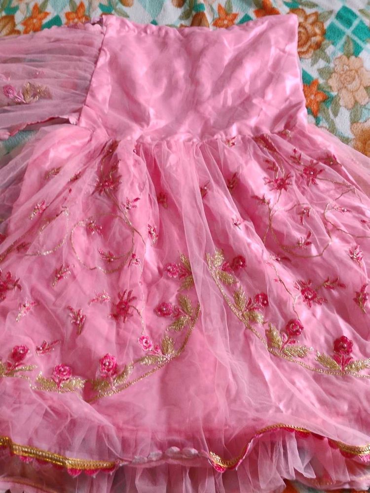 Lehenga Saree in pink colour