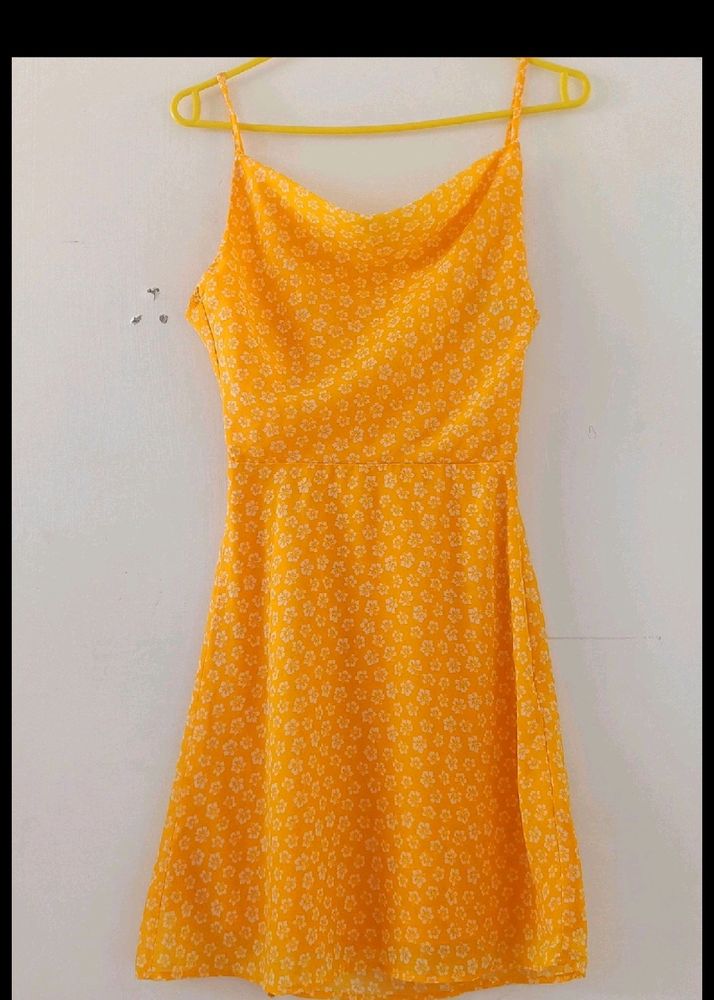 H&amp;M Backless Yellow Dress