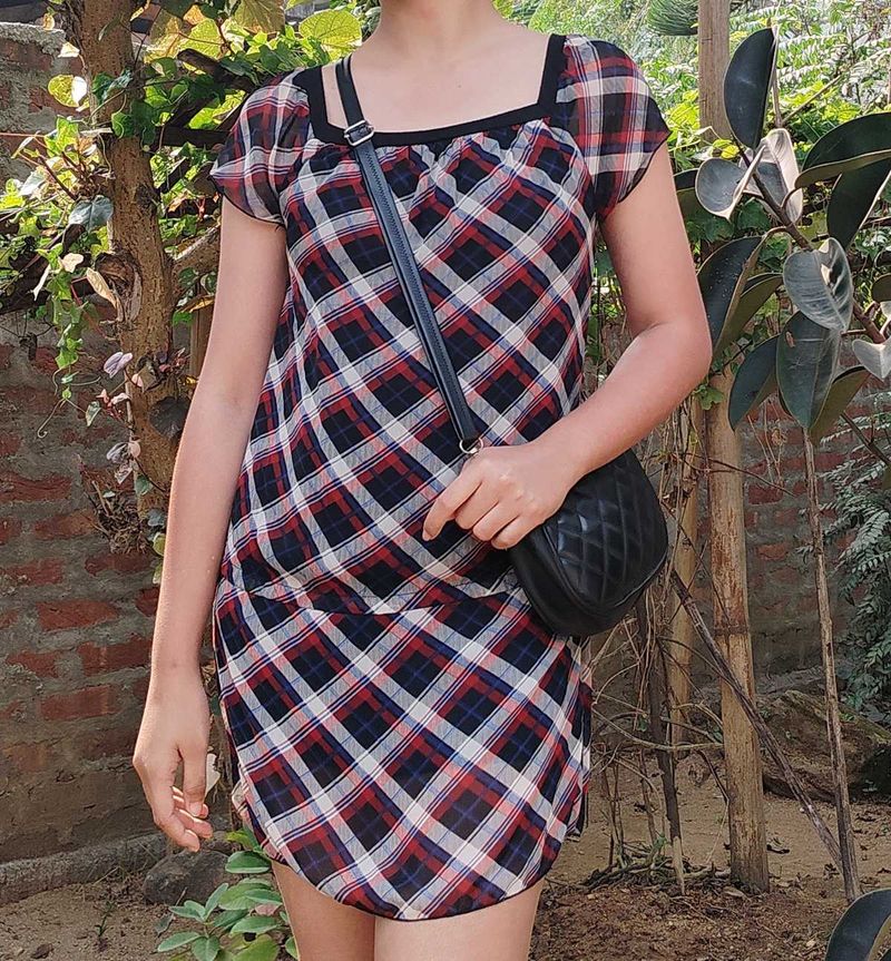 Plaid Black Mini Dress
