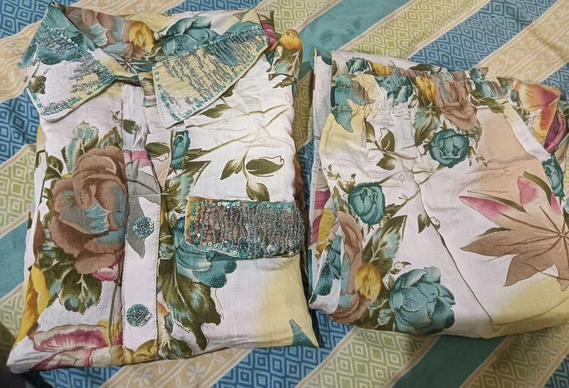 Floral Print Night Suit