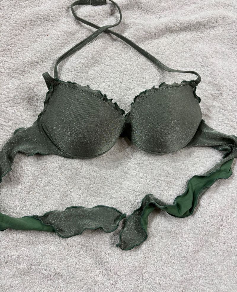 Y2k Ruffled Bikini Top