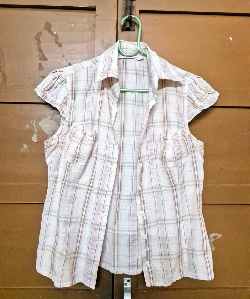 Plaid Sleeveless y2k Top