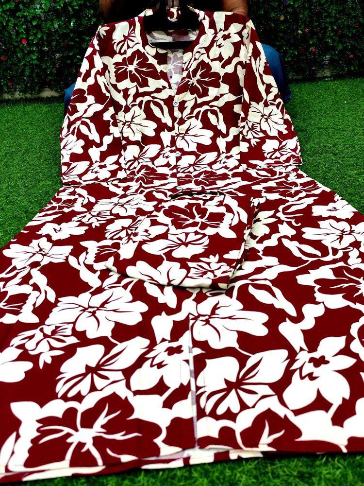 Floral Print Cord Set