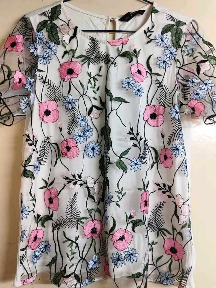 Floral Embroidered Top