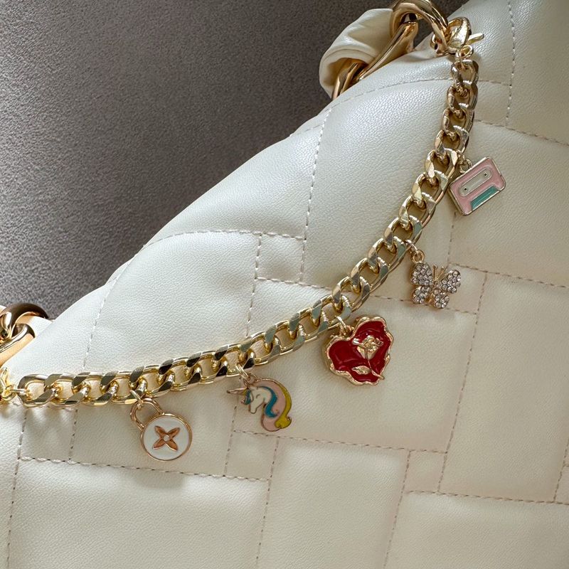 Red heart bag charm