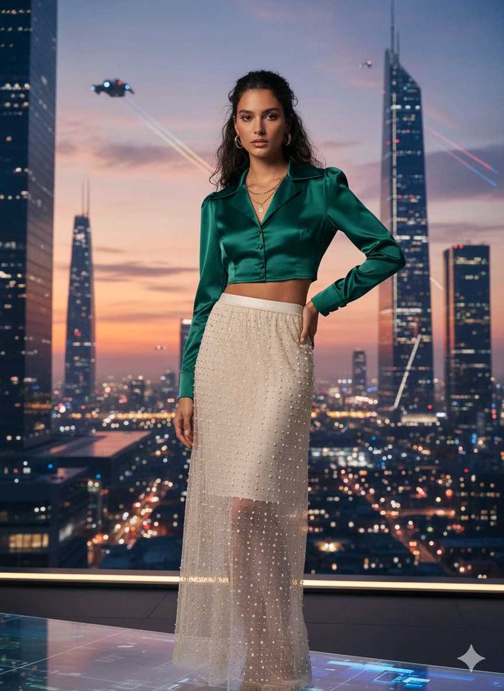Beaded Pencil Skirt