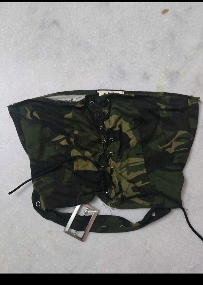 Camouflage Corset Top