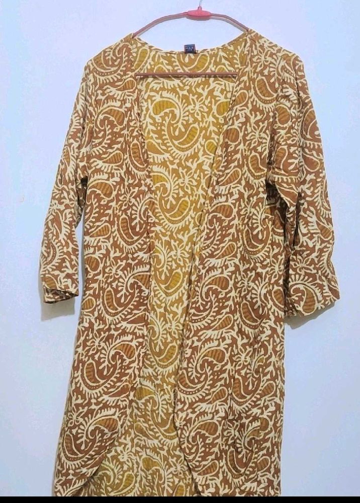 Musturd Printed Shrug For 32 Bust