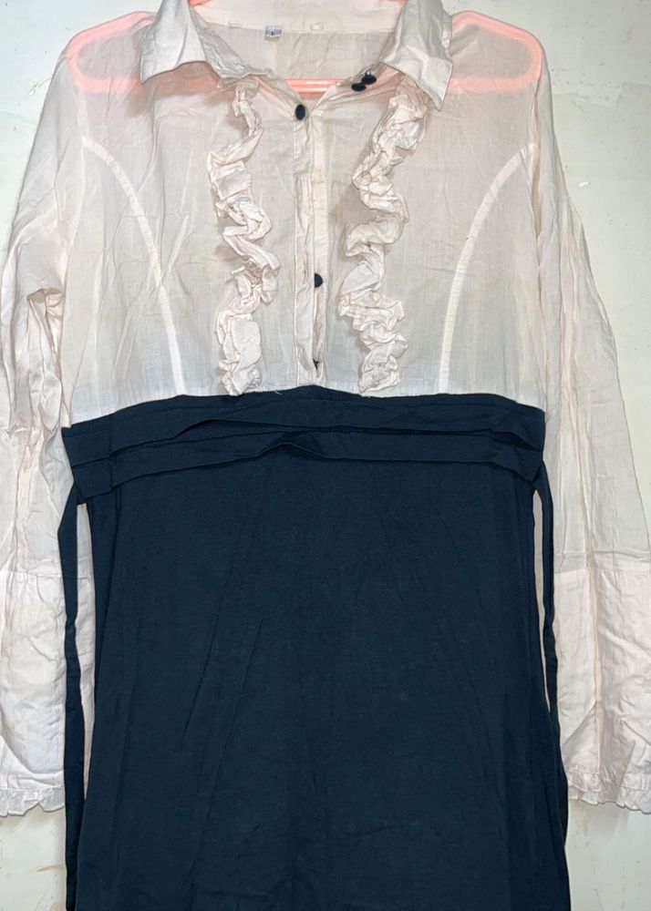 Elegant Two-Tone Dress