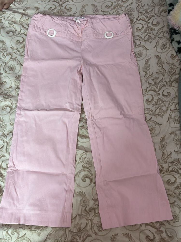 Zara Pink Wide Leg Trousers