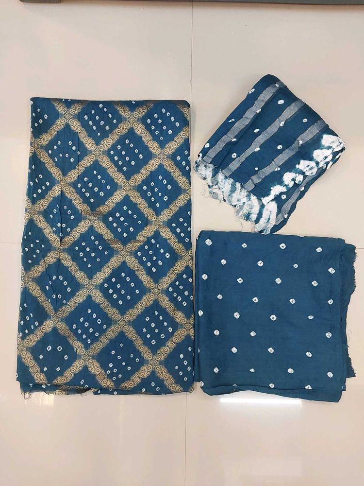 Silk Bandhej Dress Materials