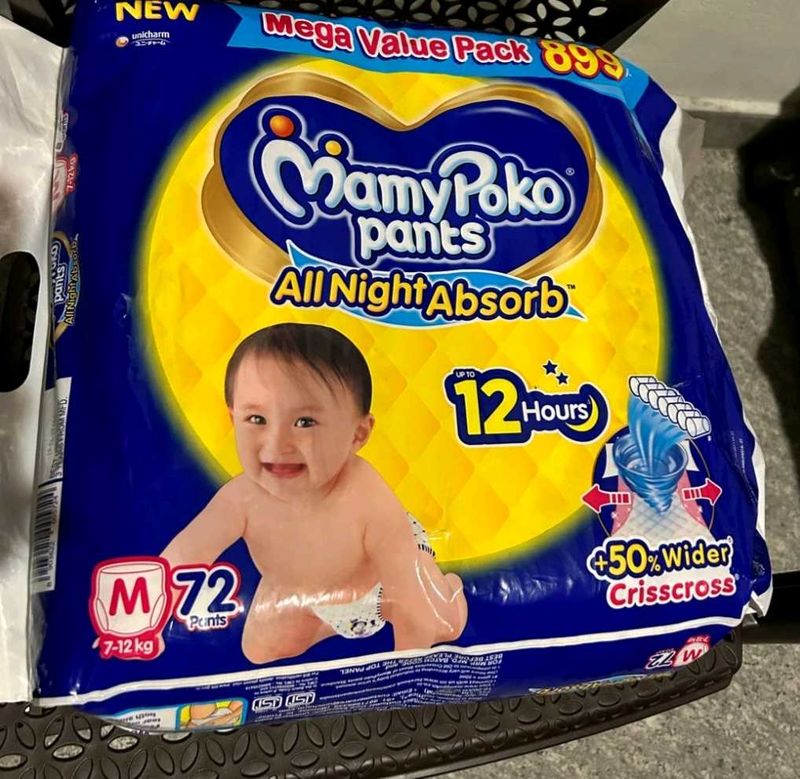 Mamy Poko Pants With Free Rabbit Diaper - MEDIUM