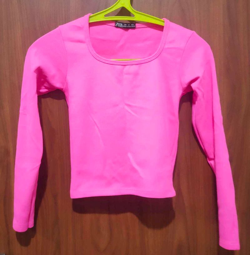 Hot Pink Long Sleeve Top | S Size