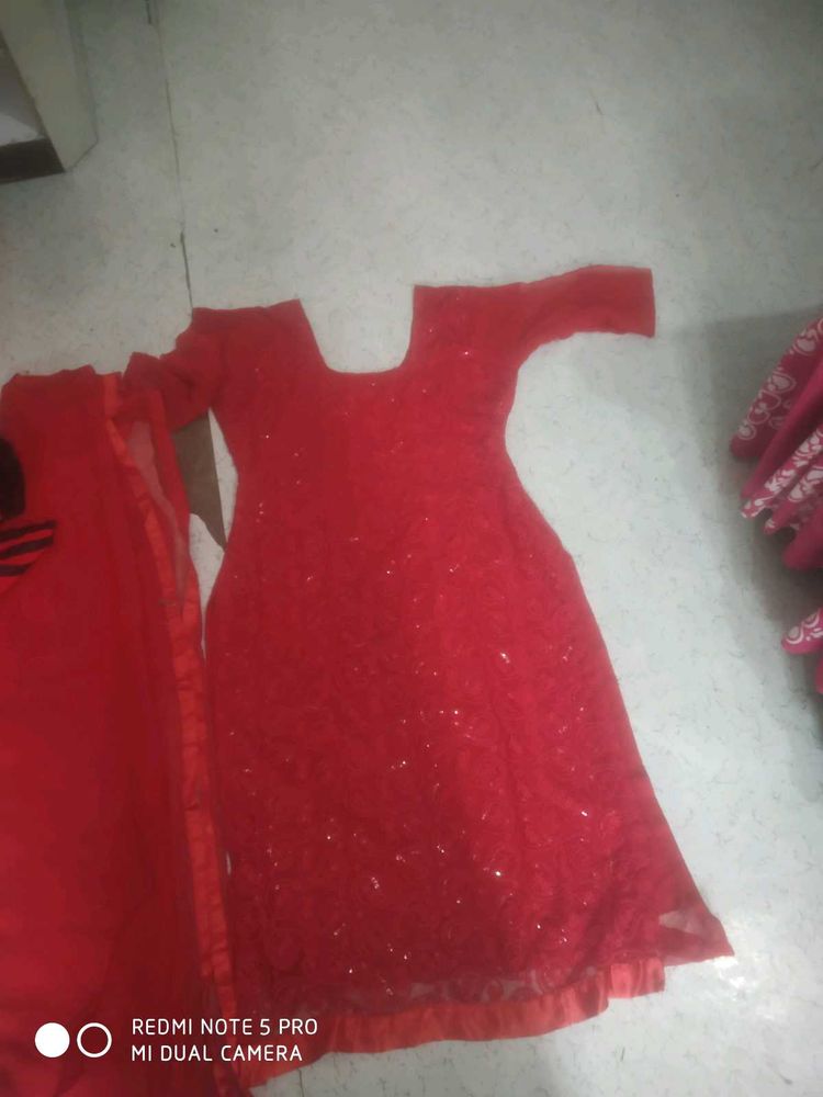 Red Dress Material