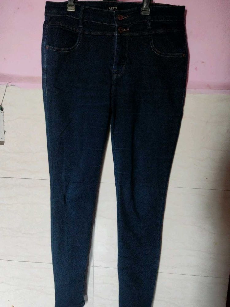 Curve It Dark Wash High-Waisted Jeans