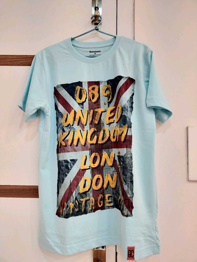 Bumchums New Unused Tshirt Sky Blue Size M