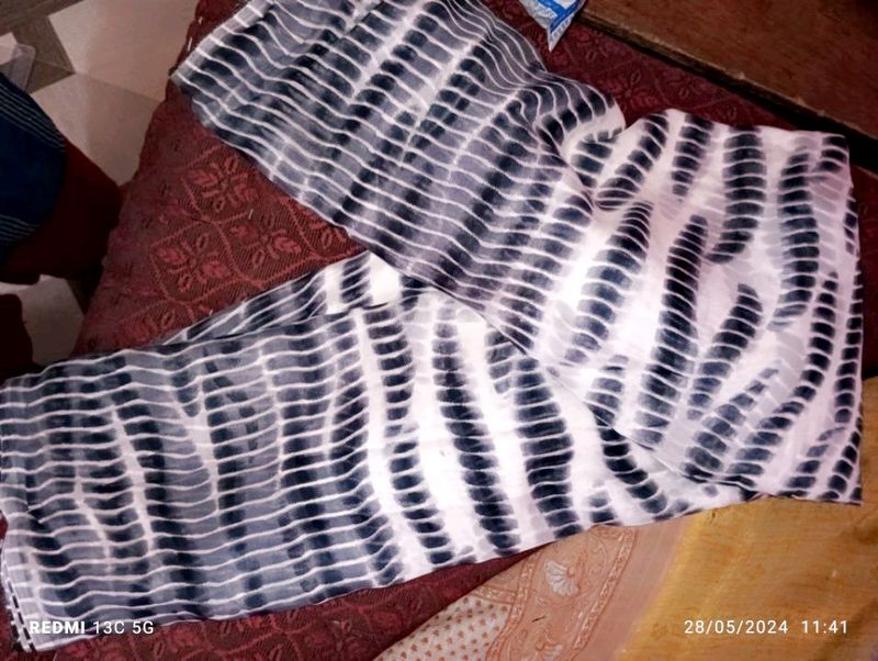 New Design Saree With Zebra Printing