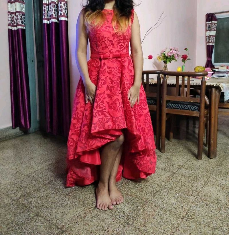 High &amp; Low Style Red Dress