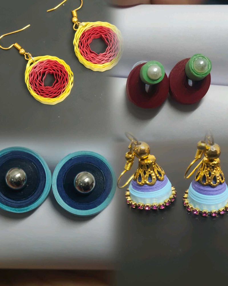 Quilled Paper Earrings(Handmade)