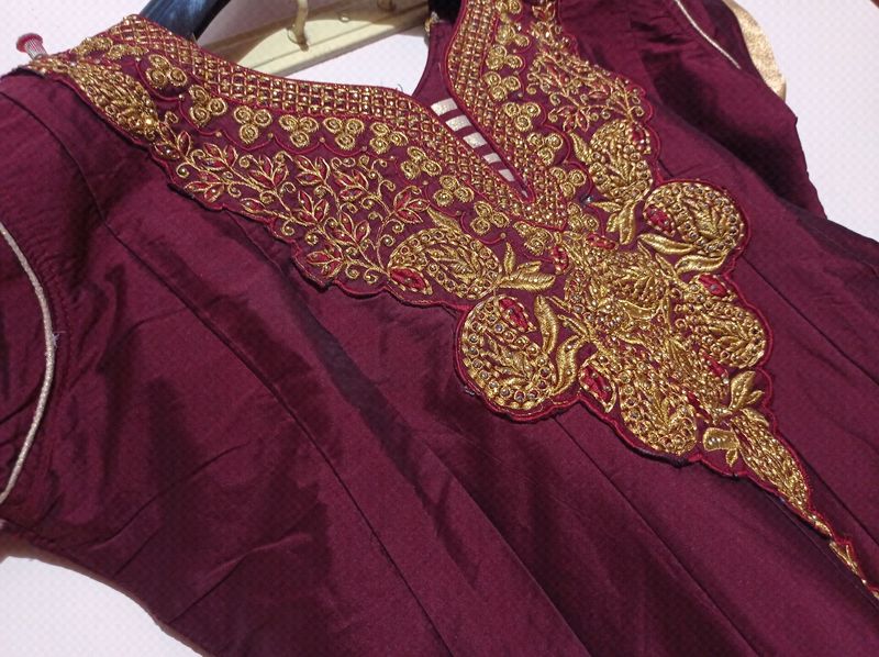 Brown Colour Silk Cotton