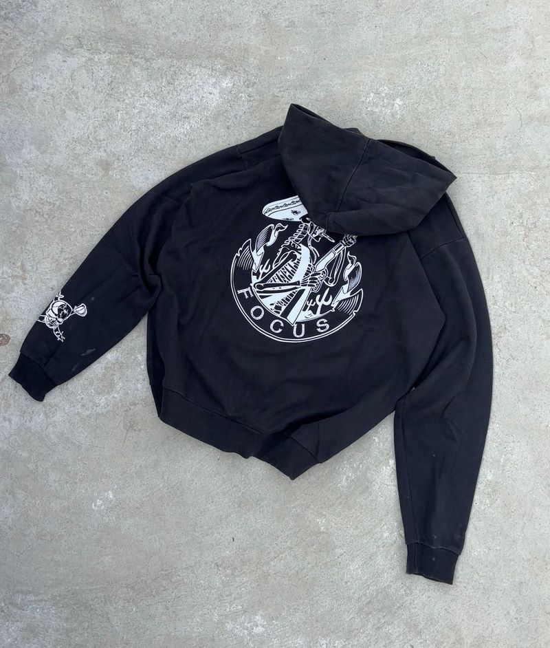 SALE 🪔Black Back Printed Hoodie