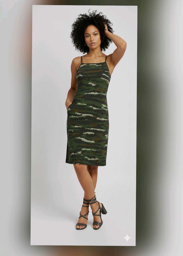 Camouflage Print Dress