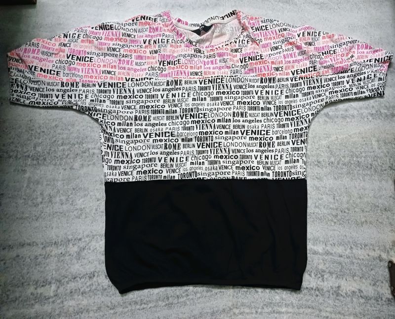 Black N White Stylish Top For Girls