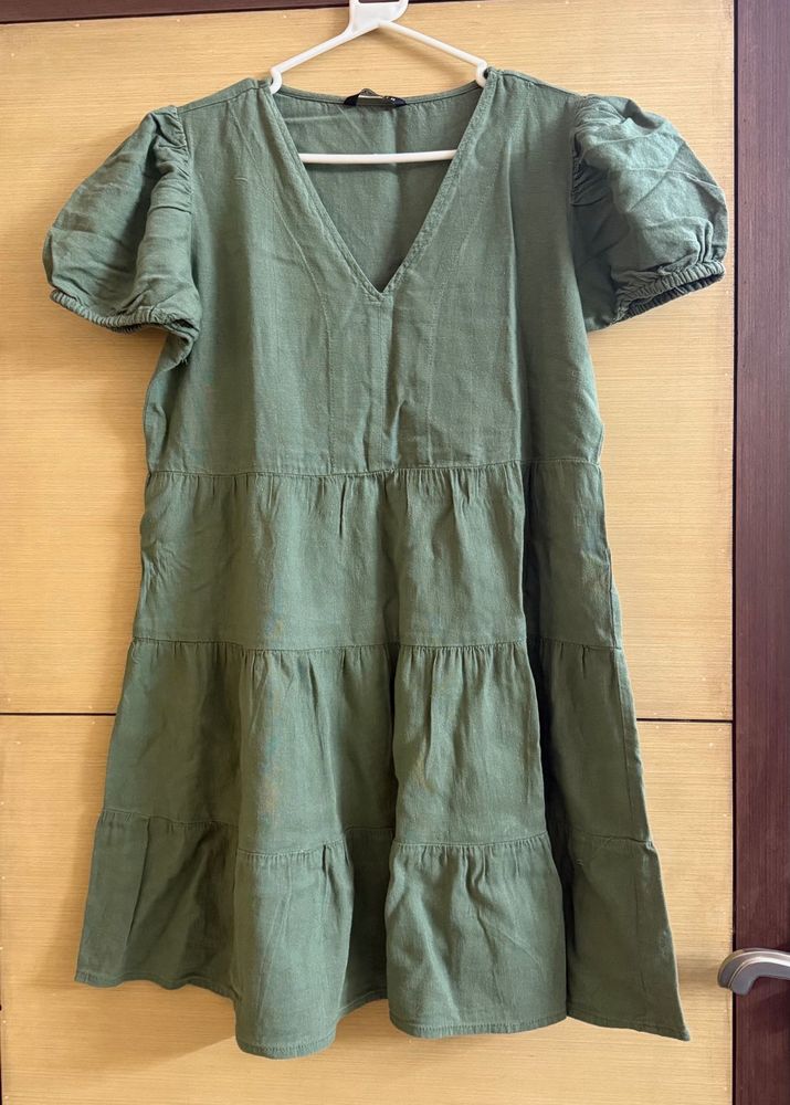 Zudio Summer Dress Puffed Sleeves Skater