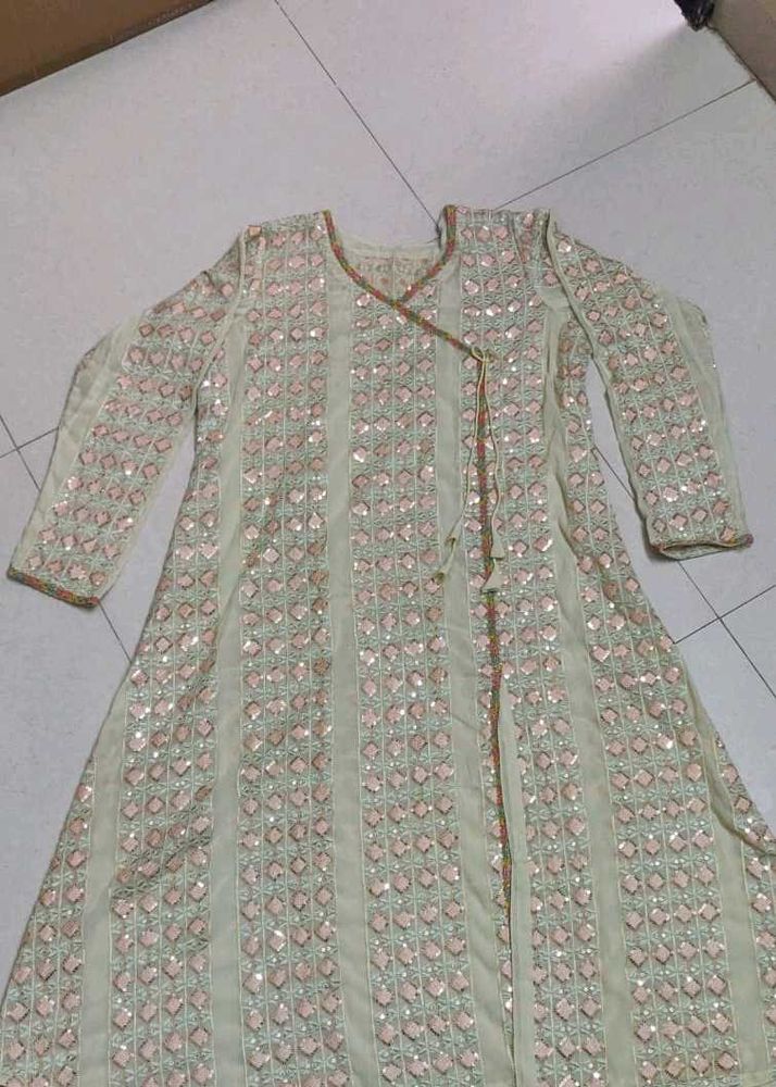 Embroidered Angrakha Dress