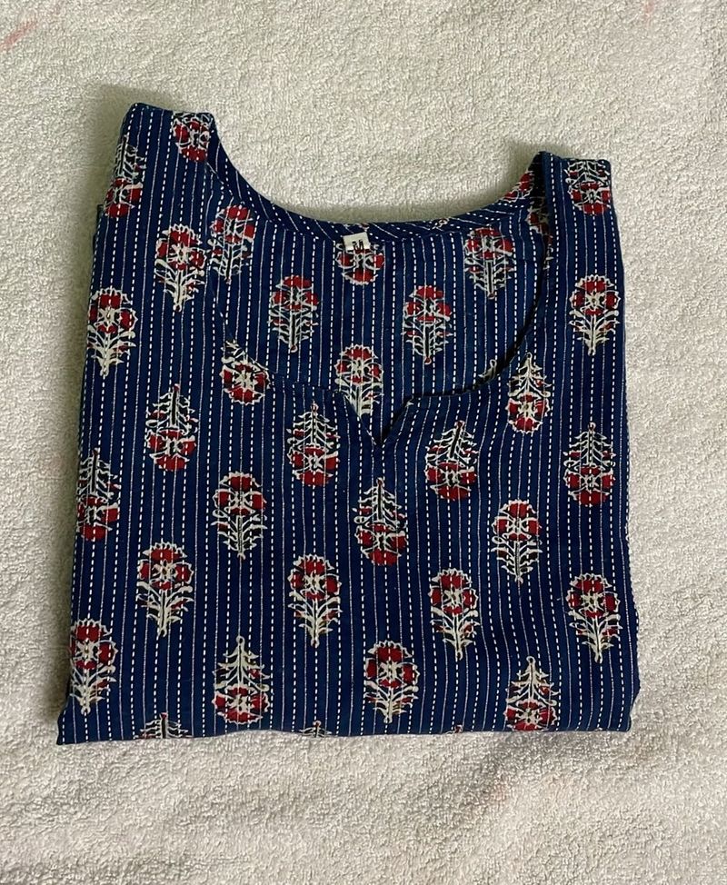 Blue Floral Short Kurti For Women’s 🪷