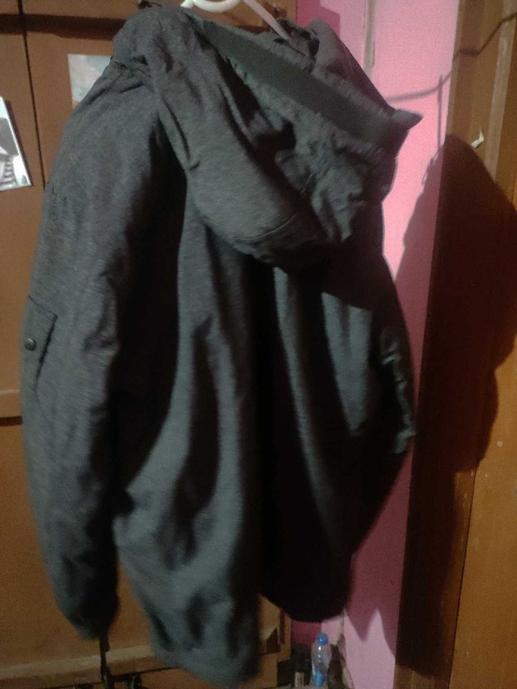 Premium Gray Hooded Heavy Office Casual Jacket