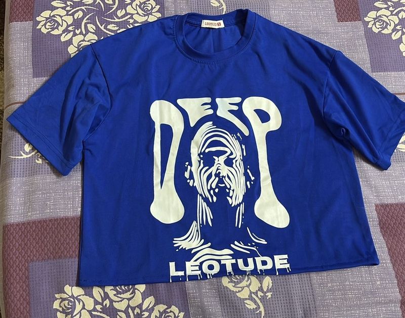 Blue Graphic Print Tee